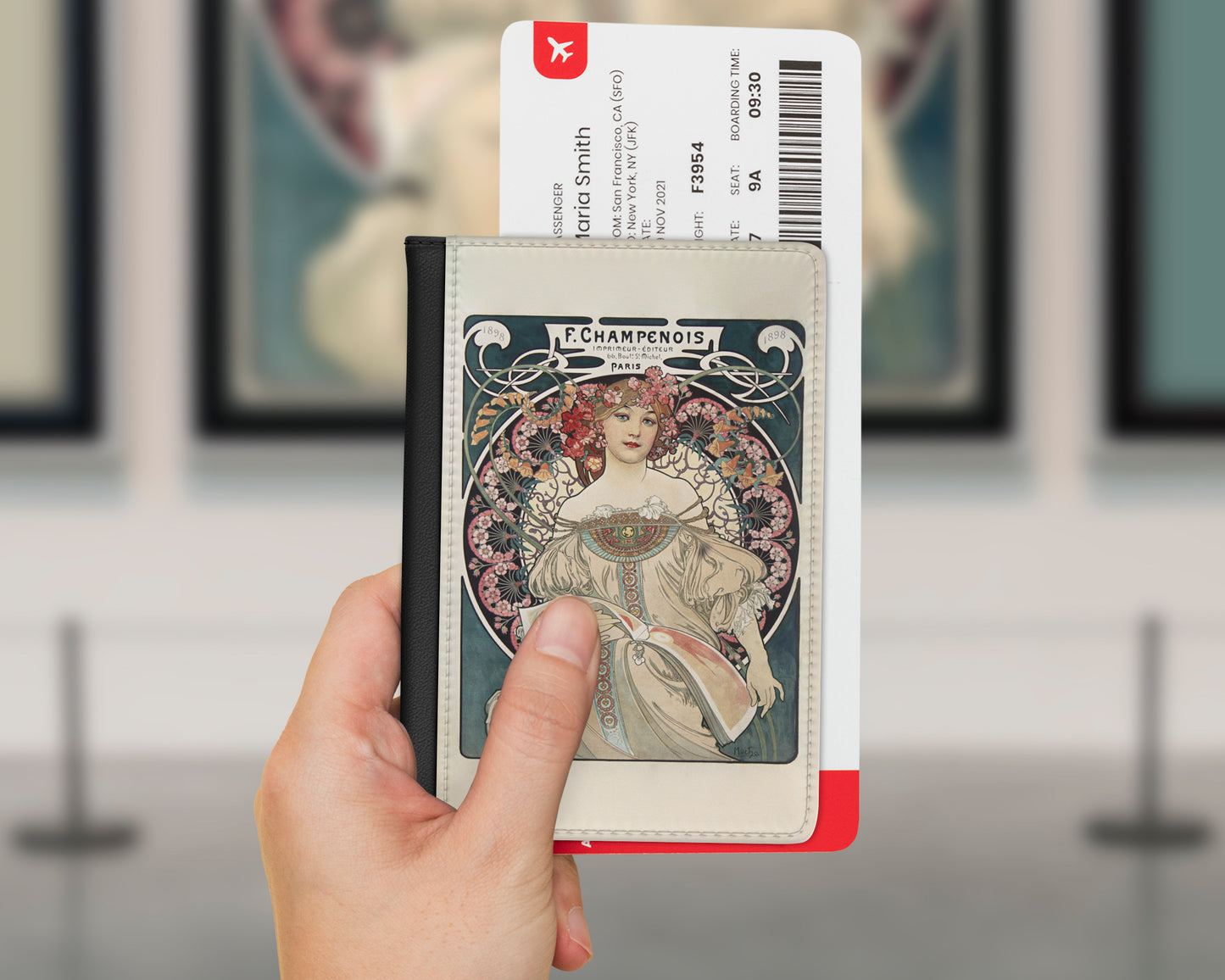 Alphonse Maria Mucha - F. Champenois Imprimeur-Editeur passport cover