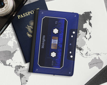 Midnights era cassette tape passport cover