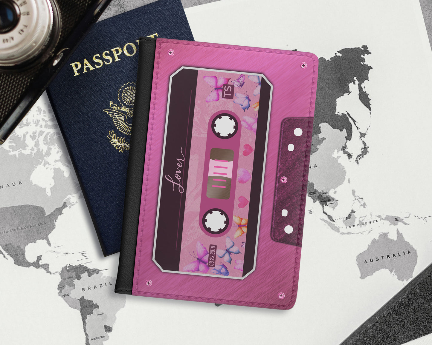 Lover era cassette tape passport cover