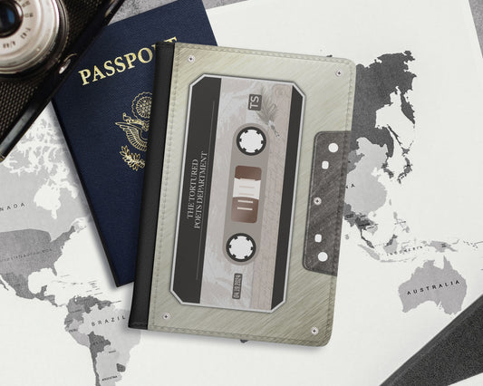 Tortured Poets era cassette tape passport cover