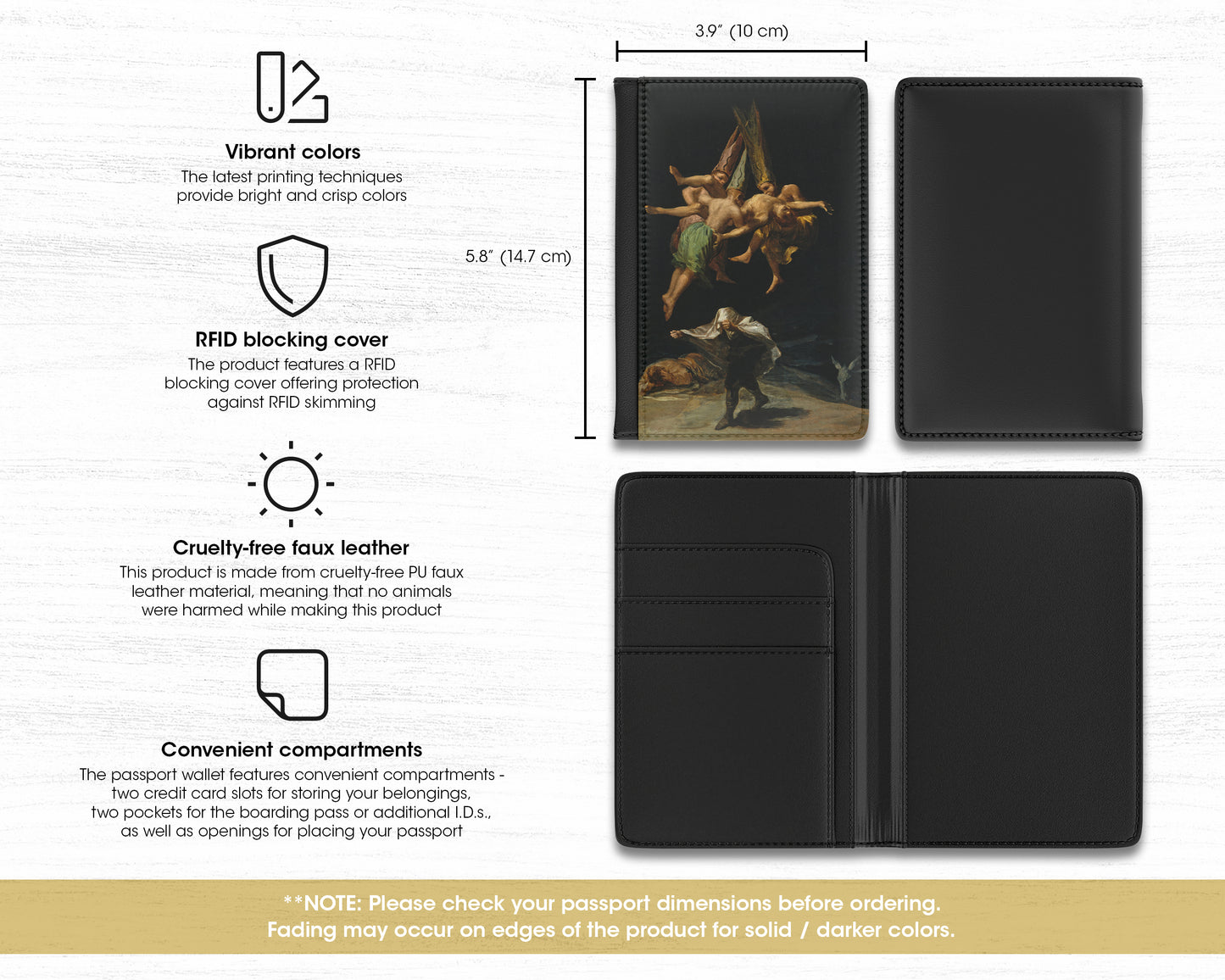 Francisco Goya - Witches' Flight passport cover