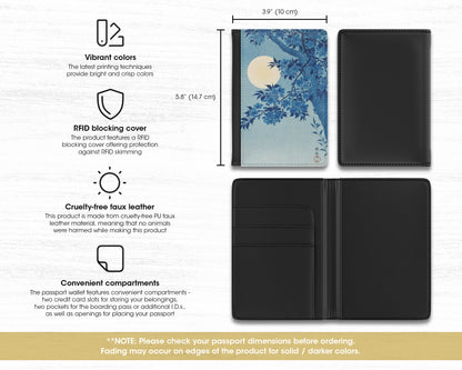 Ohara Koson - Blossoming Cherry on a Moonlit Night passport cover