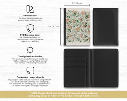 William Morris - Jasmine Pattern Artwork passport cover