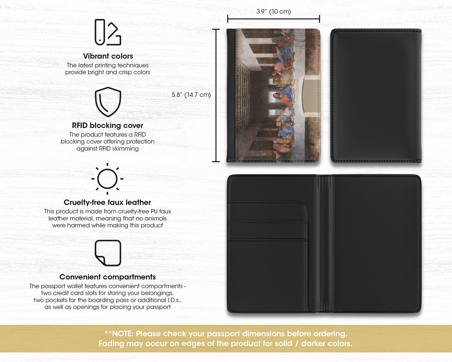 Leonardo Da Vinci - The Last Supper passport cover