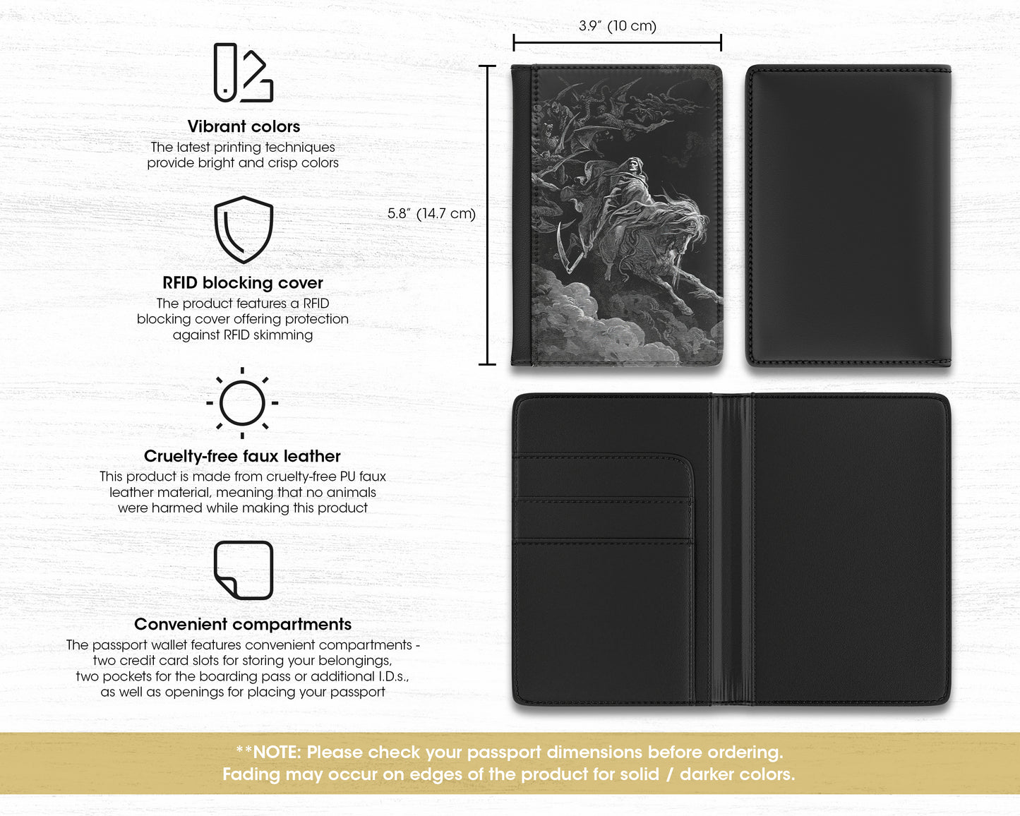 Gustave Dore - The Vision of Death passport cover