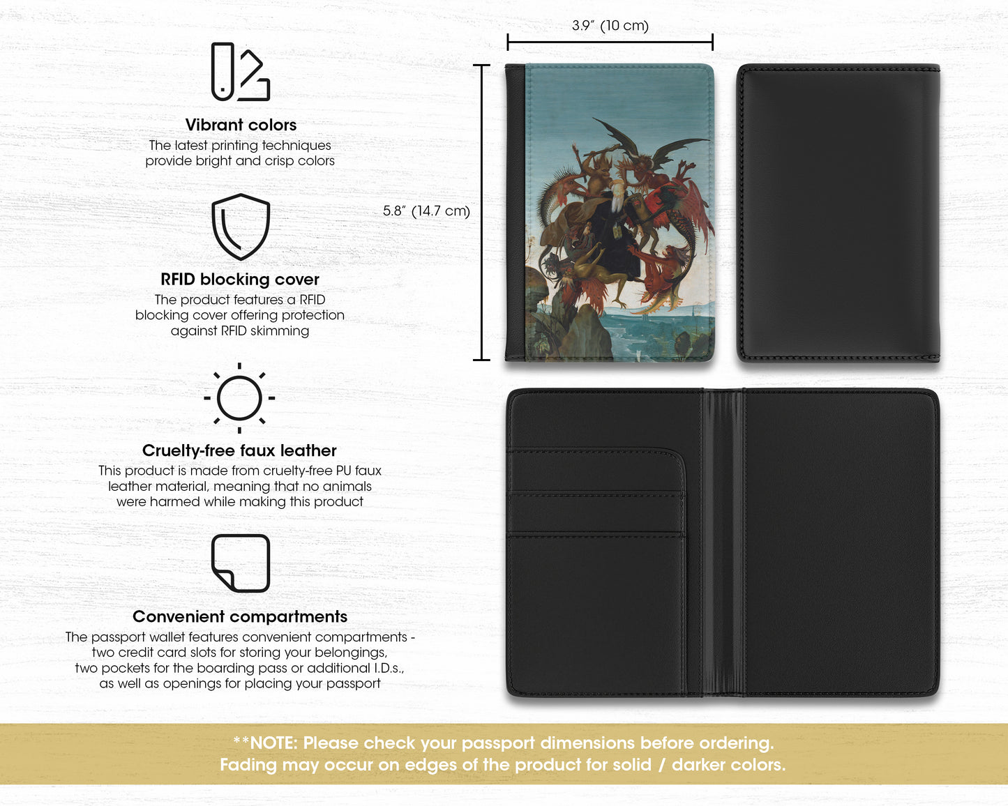 Michelangelo Buonarroti - The Torment of Saint Anthony passport cover