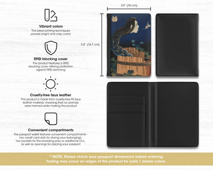 Katsushika Hokusai - The Mansion of the Plates passport cover