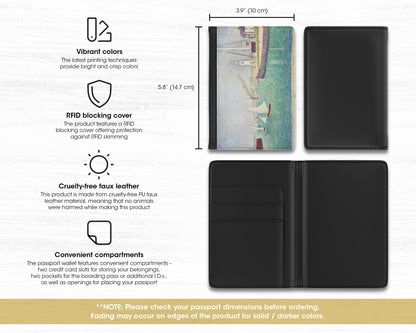 Georges Seurat - Entrance of The Port of Honfleur passport cover