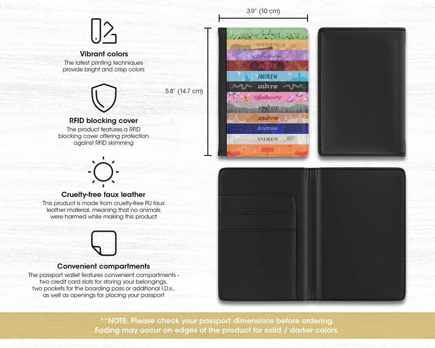 Personalized name Eras passport cover