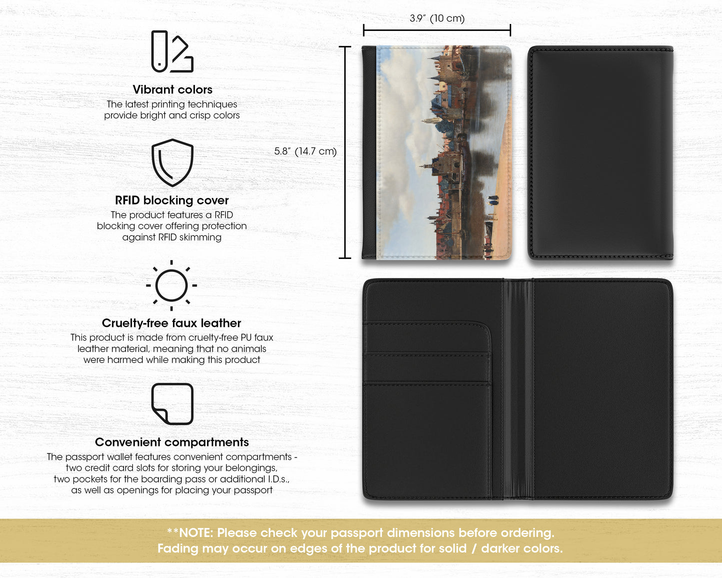 Johannes Vermeer - View of Delft passport cover