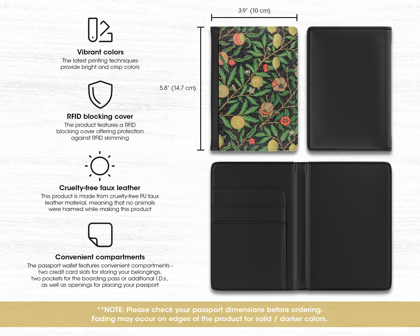 William Morris - Fruit Pattern passport cover