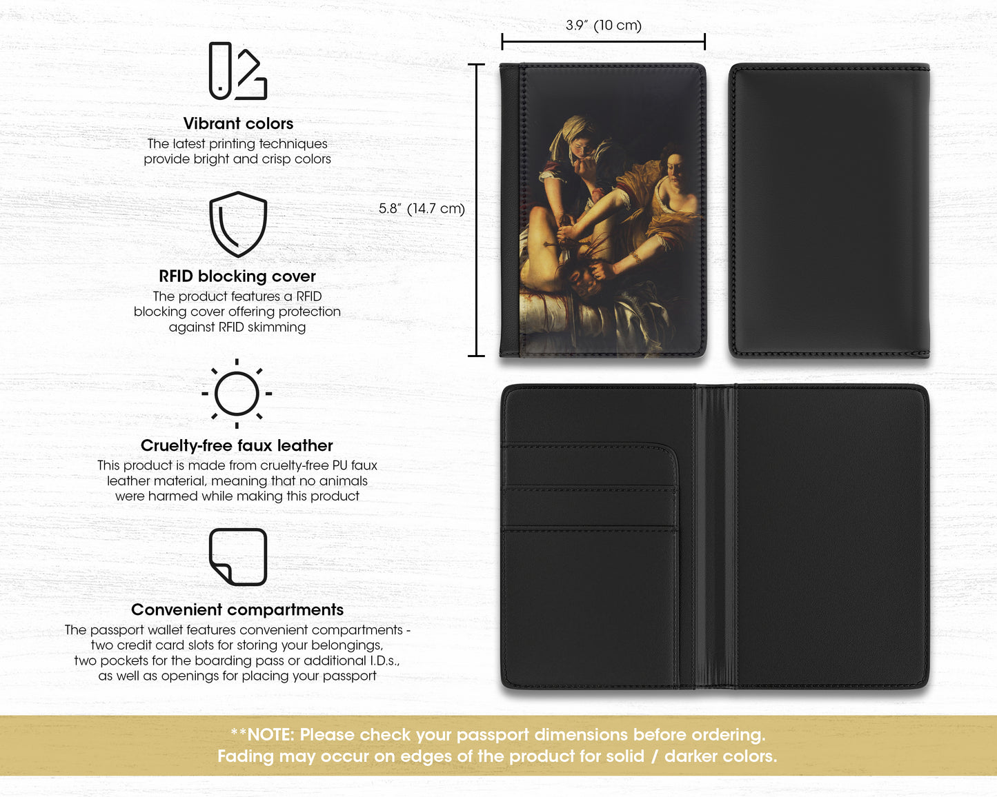 Artemisia Gentileschi - Judith Slaying Holofernes passport cover