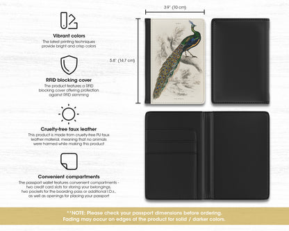 Sir William Jardine - A Majestic Male Peafowl Portrait from The Naturalist's Library passport cover