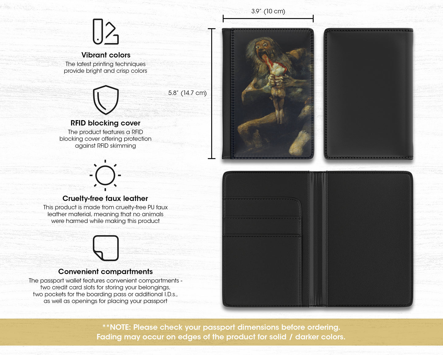 Francisco Goya - Saturn Devouring His Son passport cover