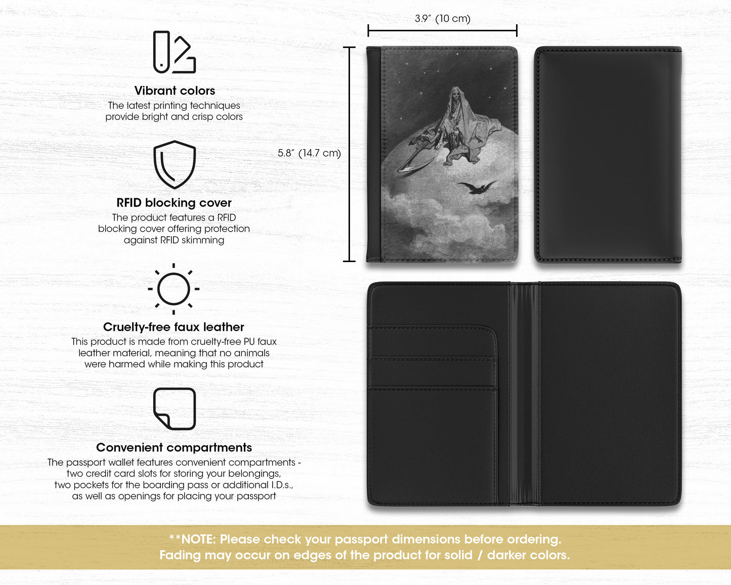 Gustave Dore - The Raven passport cover