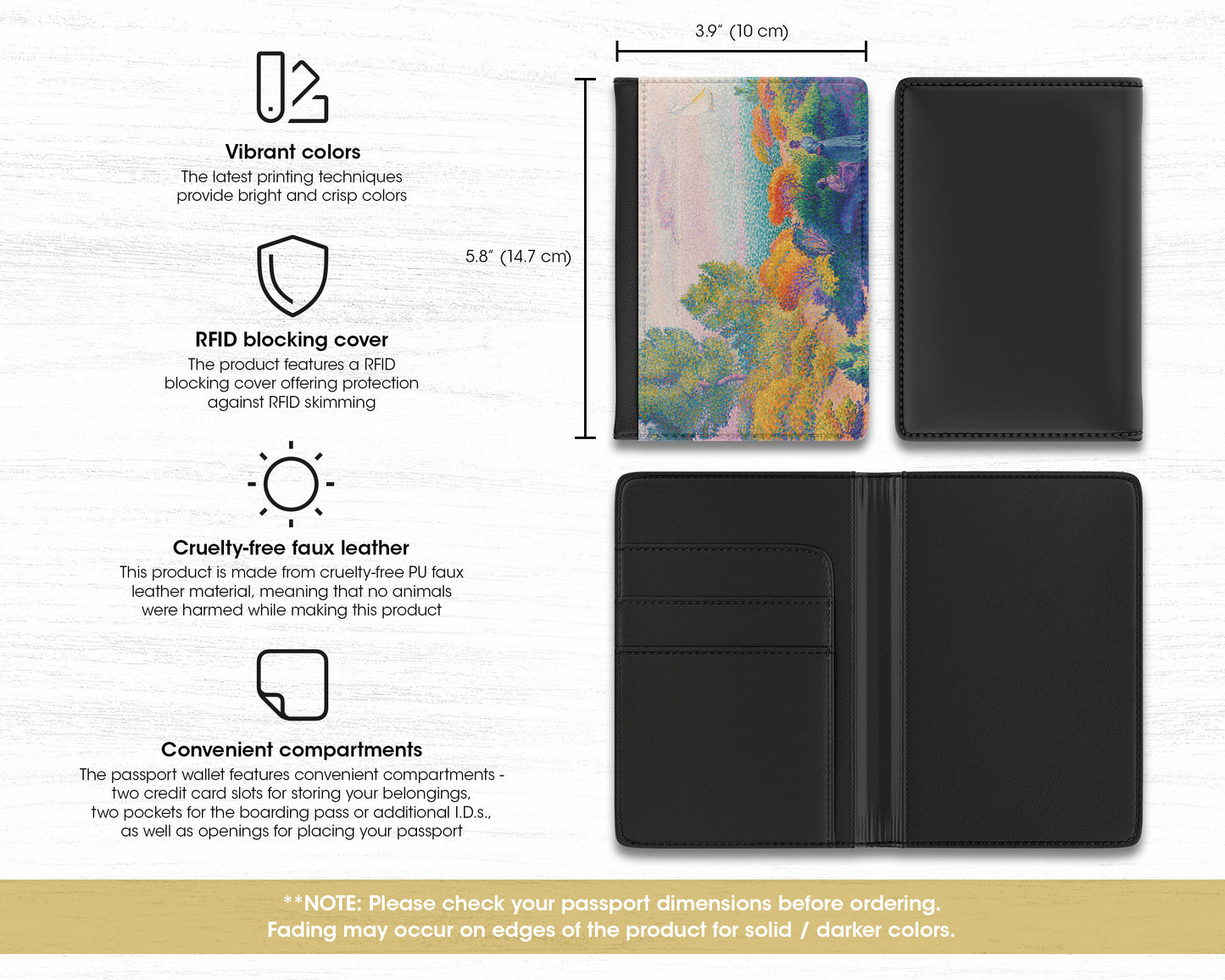 Henri Edmond Cross - Two Women by the Shore, Mediterranean passport cover