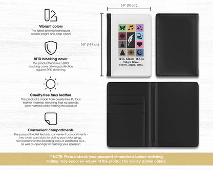 The Eras Tour pixel art style passport cover
