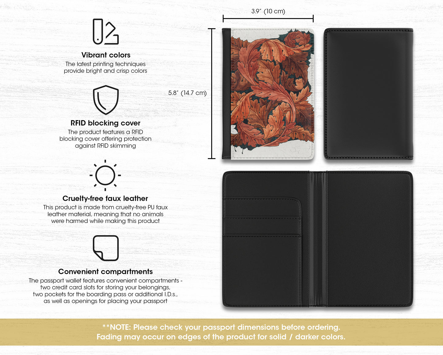 William Morris - Acanthus passport cover