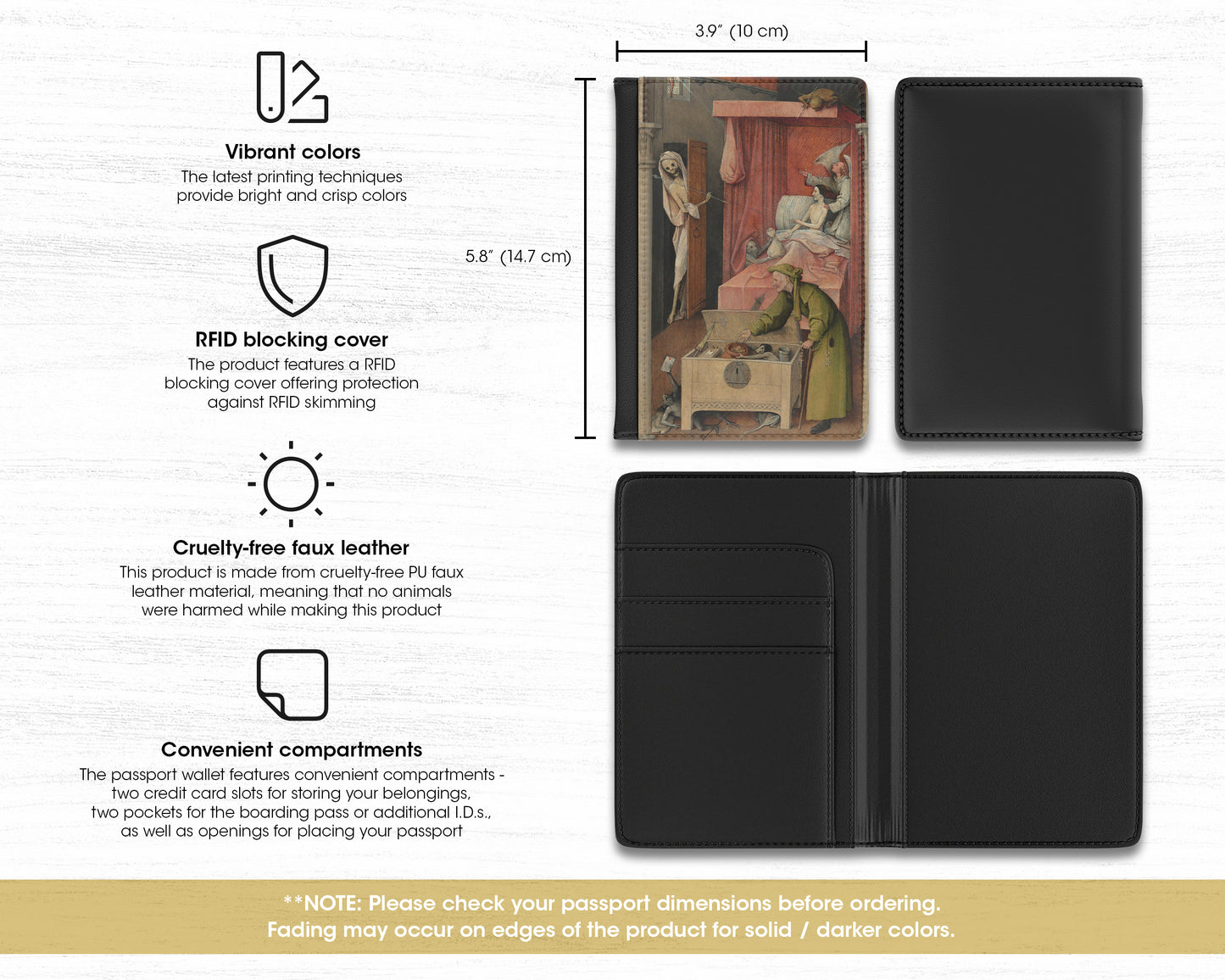 Hieronymus Bosch - Death and the Miser passport cover