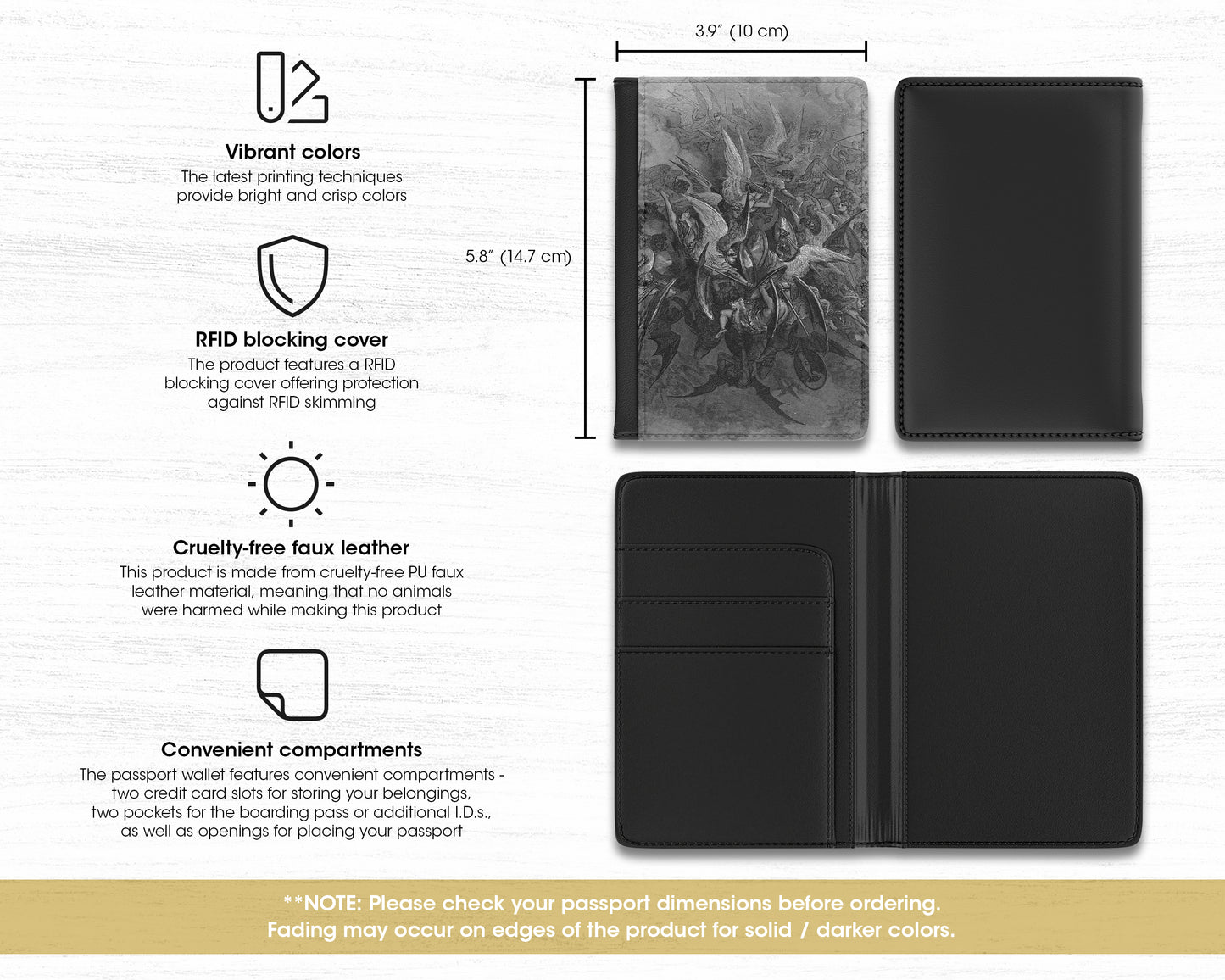 Gustave Dore - Paradise Lost passport cover