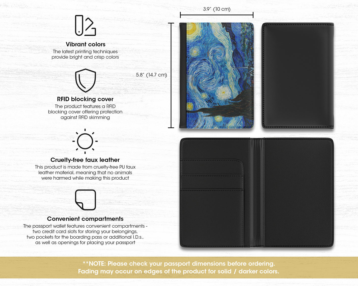 Vincent van Gogh - The Starry Night passport cover