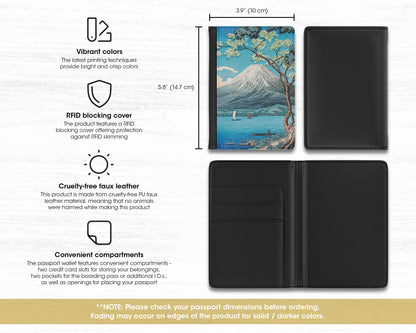 Hiroaki Takahashi - Mount Fuji from Lake Yamanaka passport cover