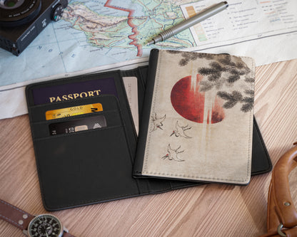 Katsushika Hokusai - Birds and Sunset passport cover