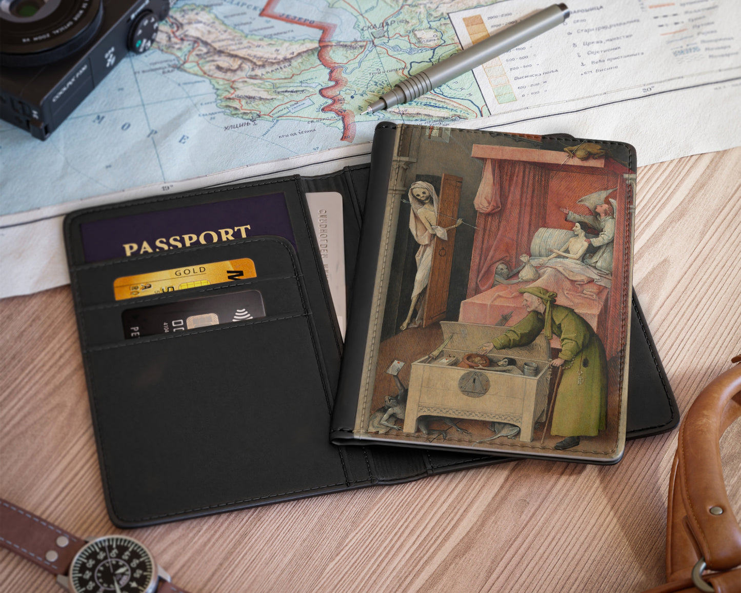 Hieronymus Bosch - Death and the Miser passport cover