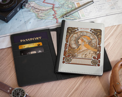 Alphonse Maria Mucha - Zodiaque (La Plume) passport cover