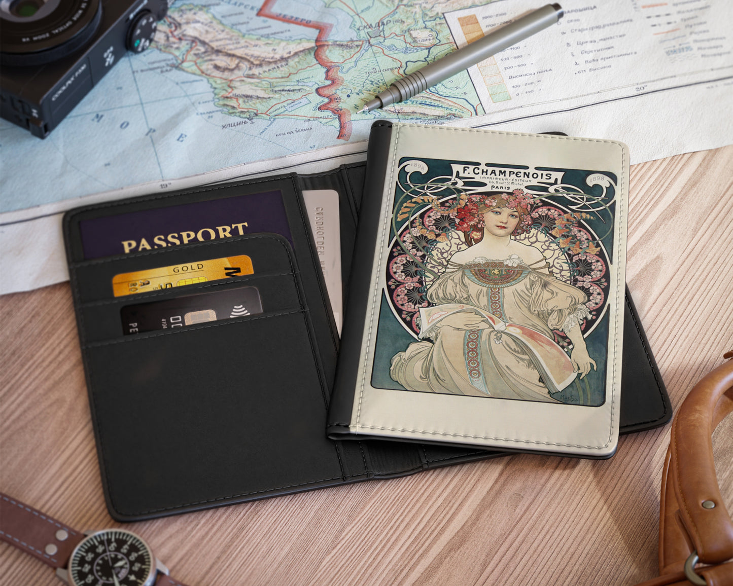 Alphonse Maria Mucha - F. Champenois Imprimeur-Editeur passport cover