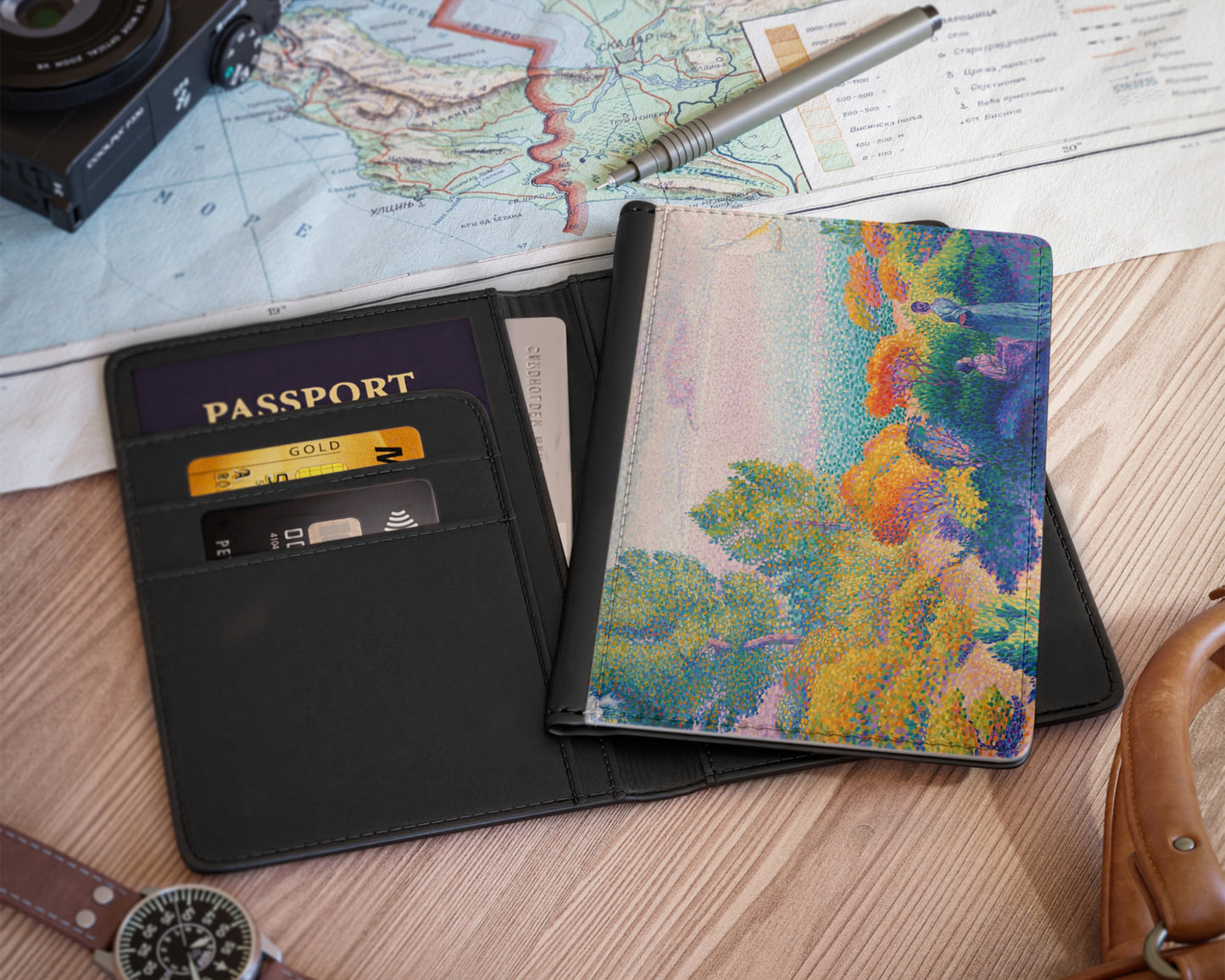 Henri Edmond Cross - Two Women by the Shore, Mediterranean passport cover