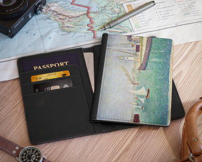Georges Seurat - Entrance of The Port of Honfleur passport cover