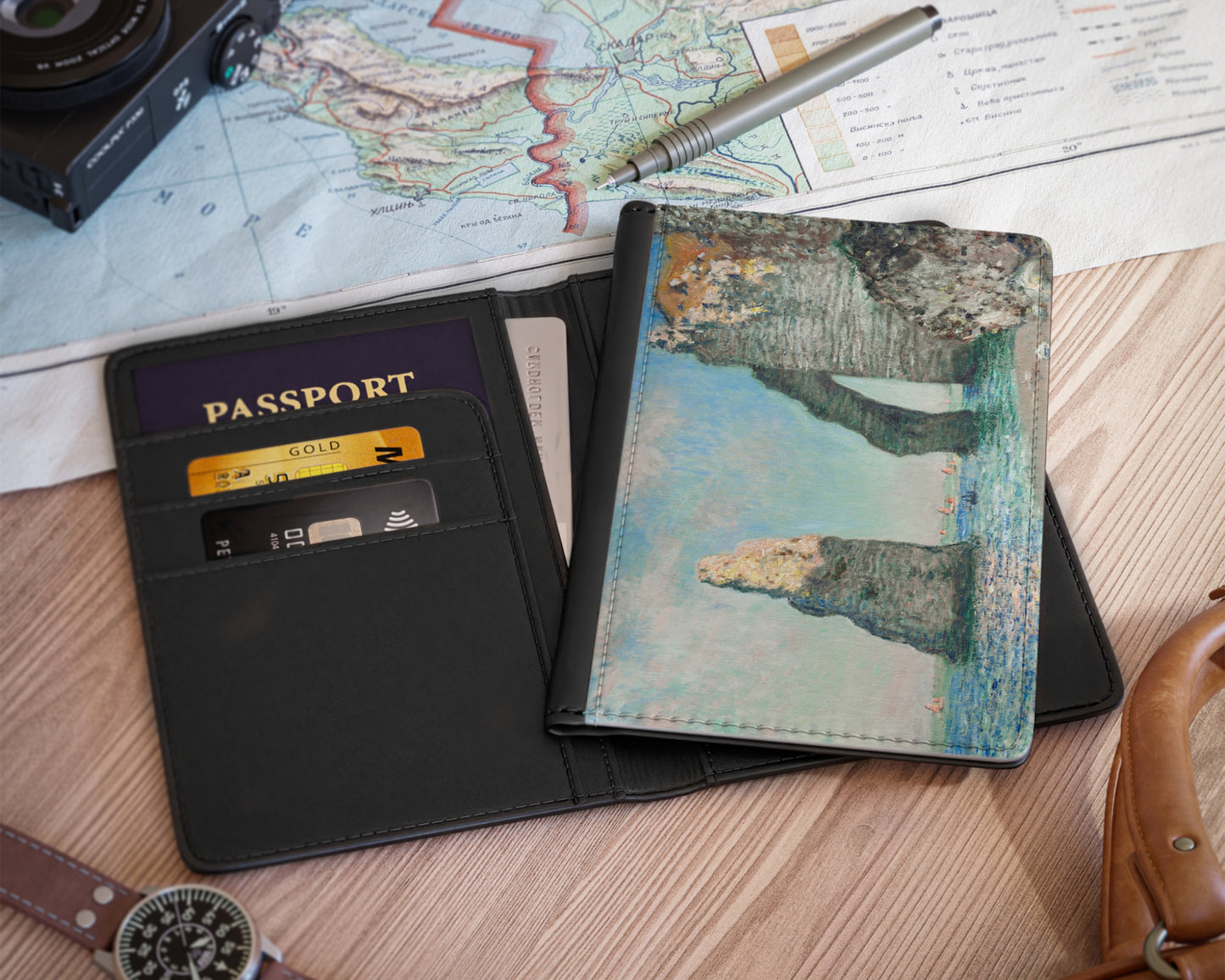 Claude Monet - Cliffs at Étretat passport cover