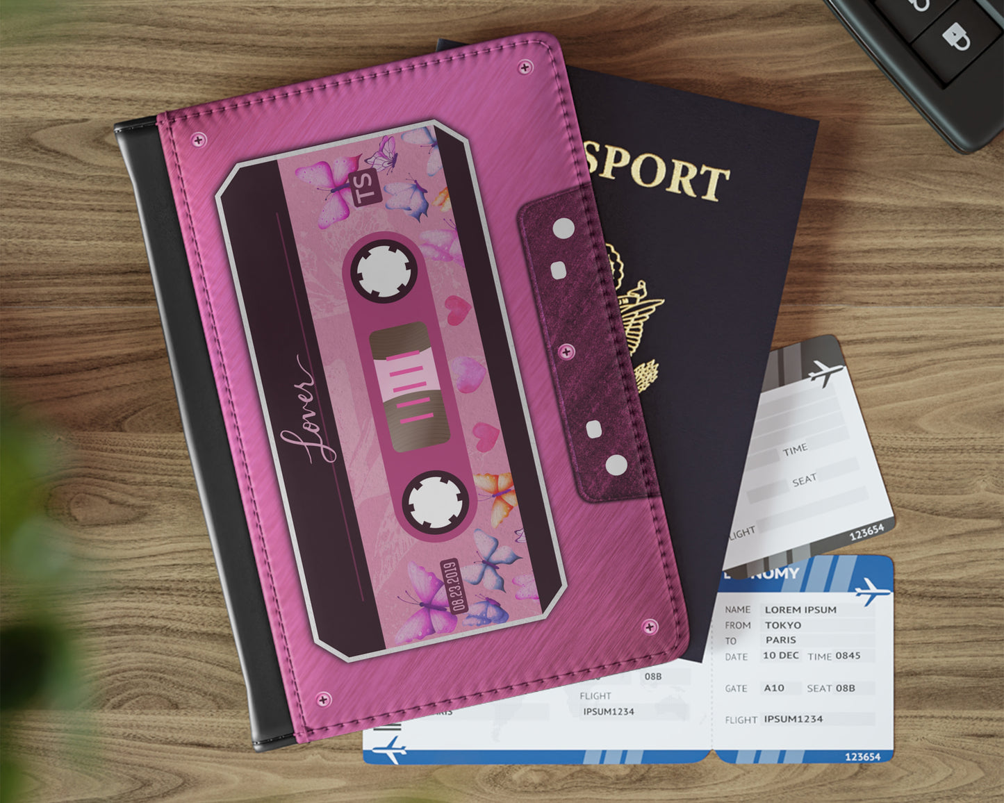 Lover era cassette tape passport cover