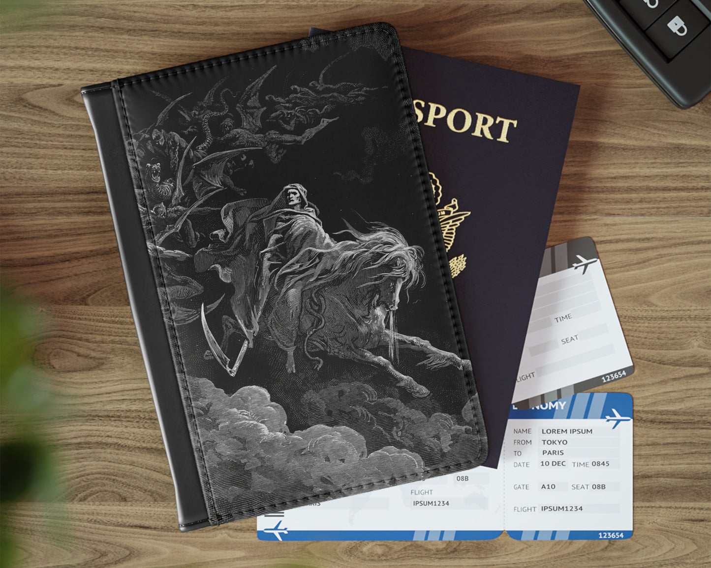 Gustave Dore - The Vision of Death passport cover