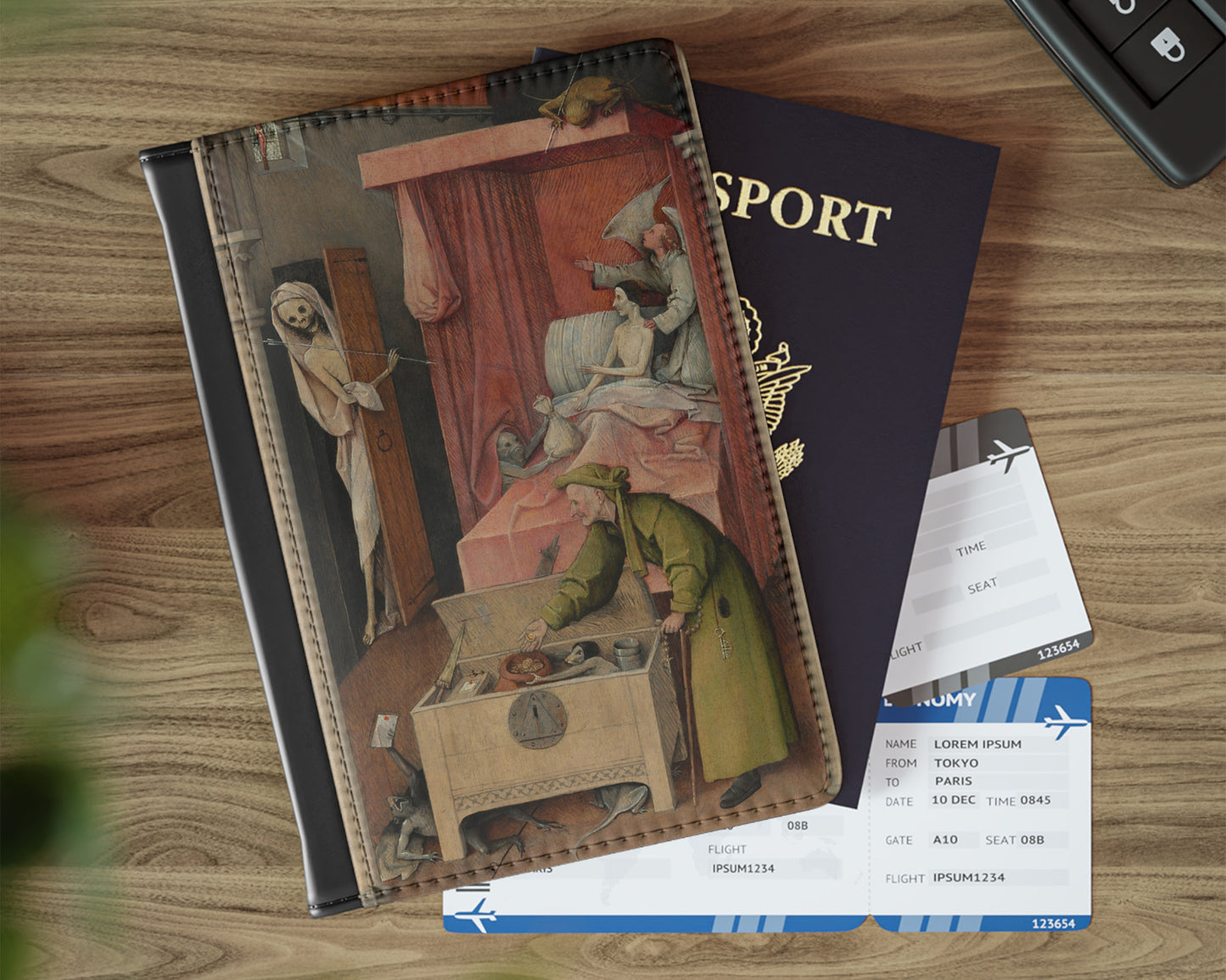 Hieronymus Bosch - Death and the Miser passport cover