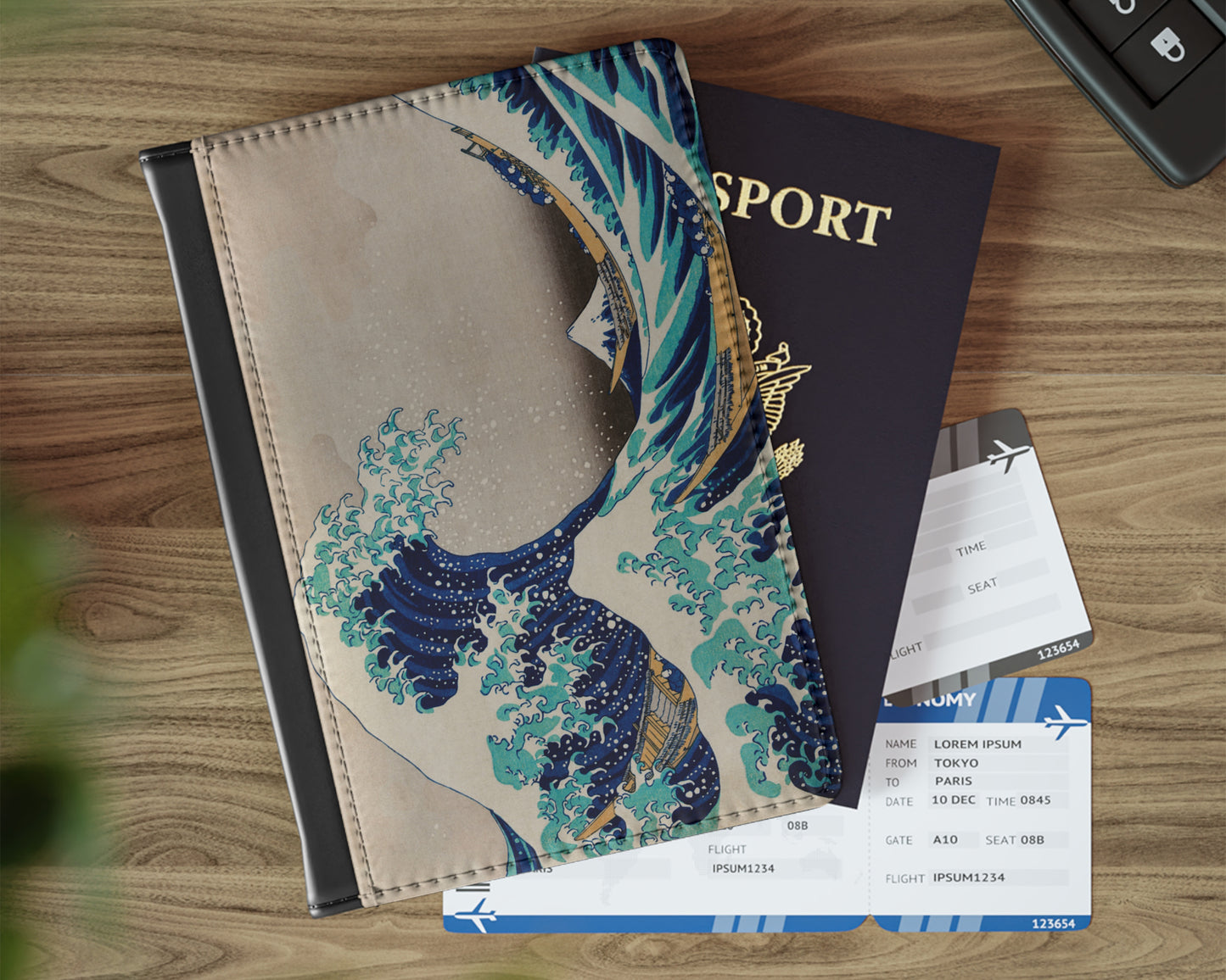 Katsushika Hokusai - The Great Wave off Kanagawa passport cover