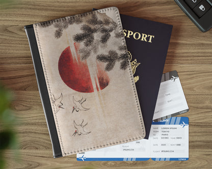 Katsushika Hokusai - Birds and Sunset passport cover