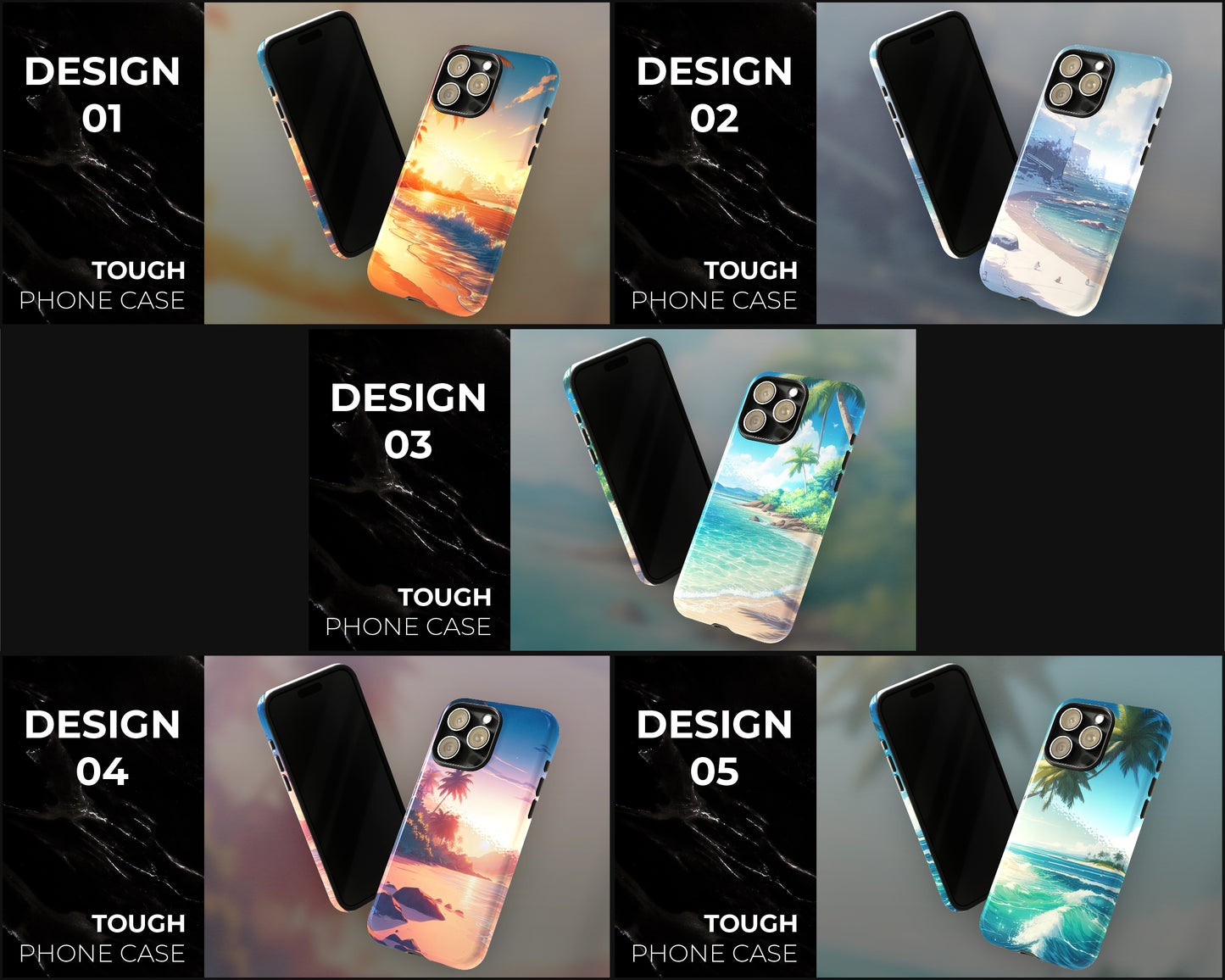 Beaches in anime style iPhone case