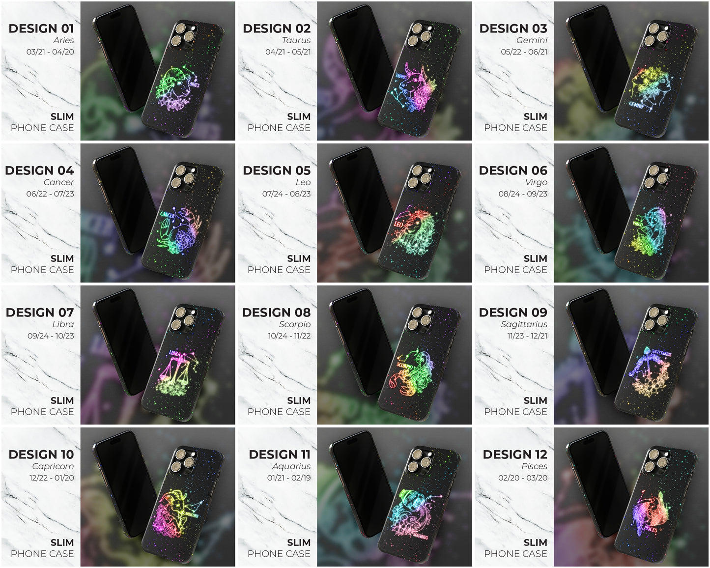 Zodiac sign glowing starry skies iPhone case