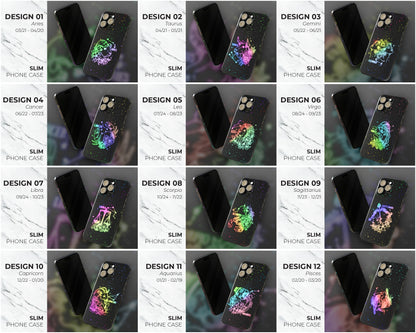 Zodiac sign glowing starry skies iPhone case