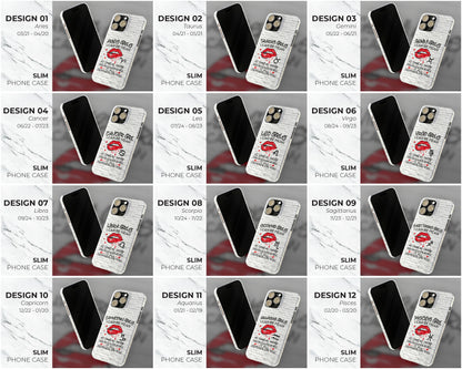 Zodiac sign Girls I can be mean black graffiti on white brick wall iPhone case