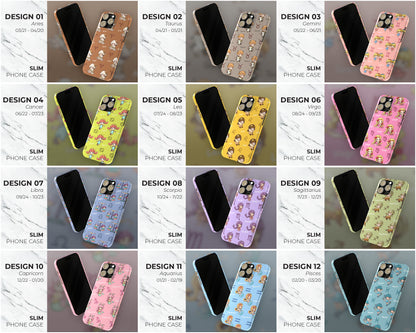 Zodiac sign cute cartoon girls iPhone case