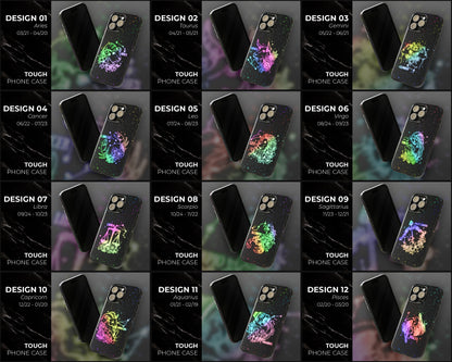 Zodiac sign glowing starry skies iPhone case