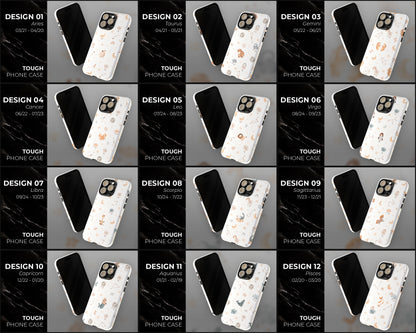 Zodiac sign watercolor baby patterns iPhone case