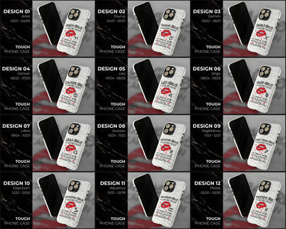 Zodiac sign Girls I can be mean black graffiti on white brick wall iPhone case