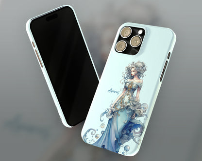 Aquarius Zodiac sign watercolor Goddess iPhone case
