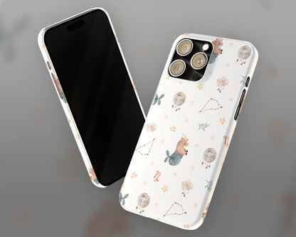 Capricorn Zodiac sign watercolor baby pattern iPhone case