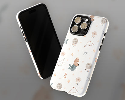 Capricorn Zodiac sign watercolor baby pattern iPhone case