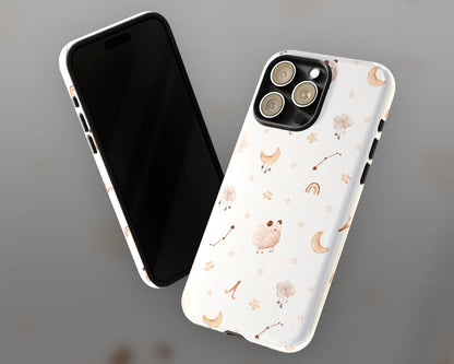 Aries Zodiac sign watercolor baby pattern iPhone case